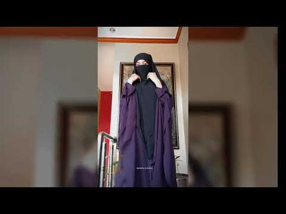 Long Khimar Hijab With Niqab - BLACK